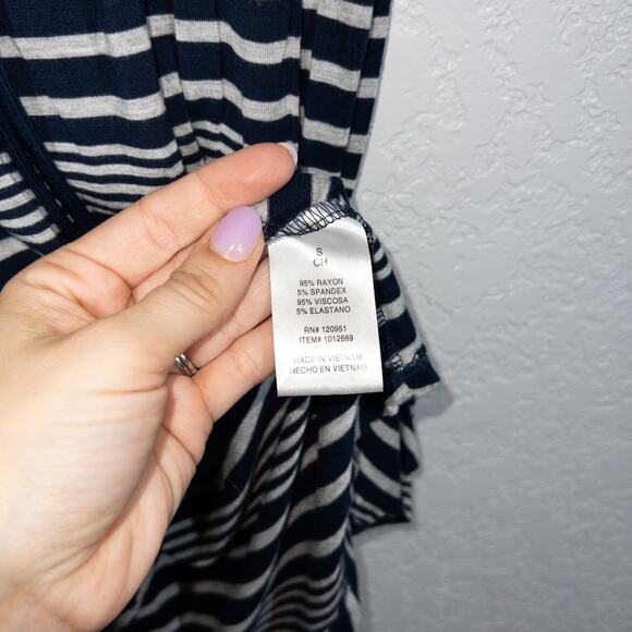 Olive‎ & Oak Navy Stripe Coastal Jersey Knit Dress Size Small - Picture 5 of 6